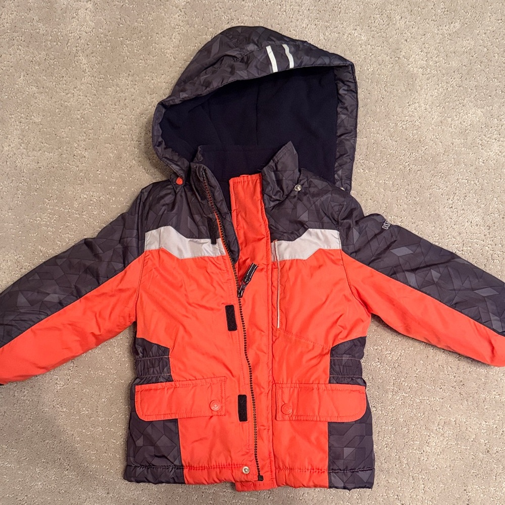 OshKosh B'gosh Orange and Gray Puffer Jacket